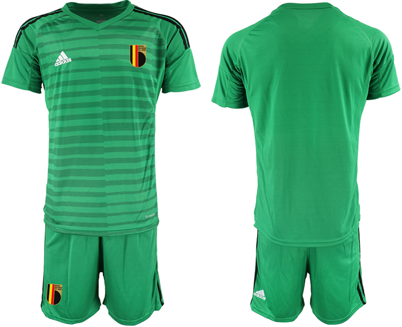 Men 2021 European Cup Belgium green goalkeeper Soccer Jerseys